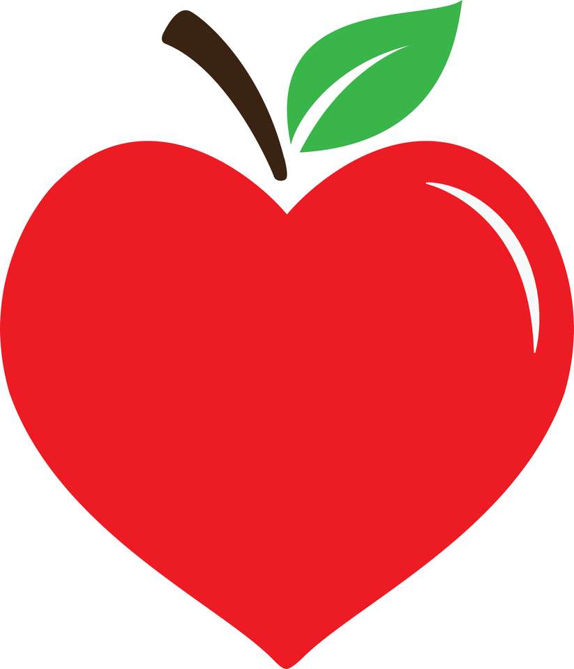 heart apple puzzle online from photo