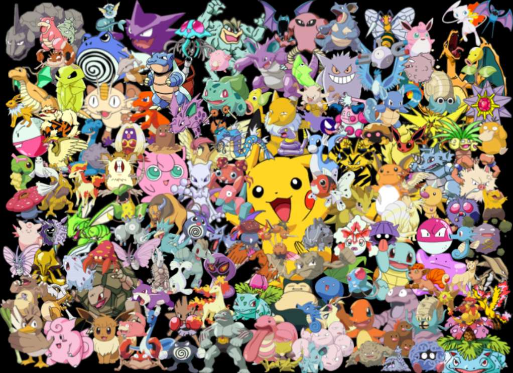 Pokémon-Collage Online-Puzzle vom Foto