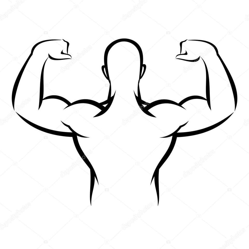 strong man from the gym puzzle online from photo