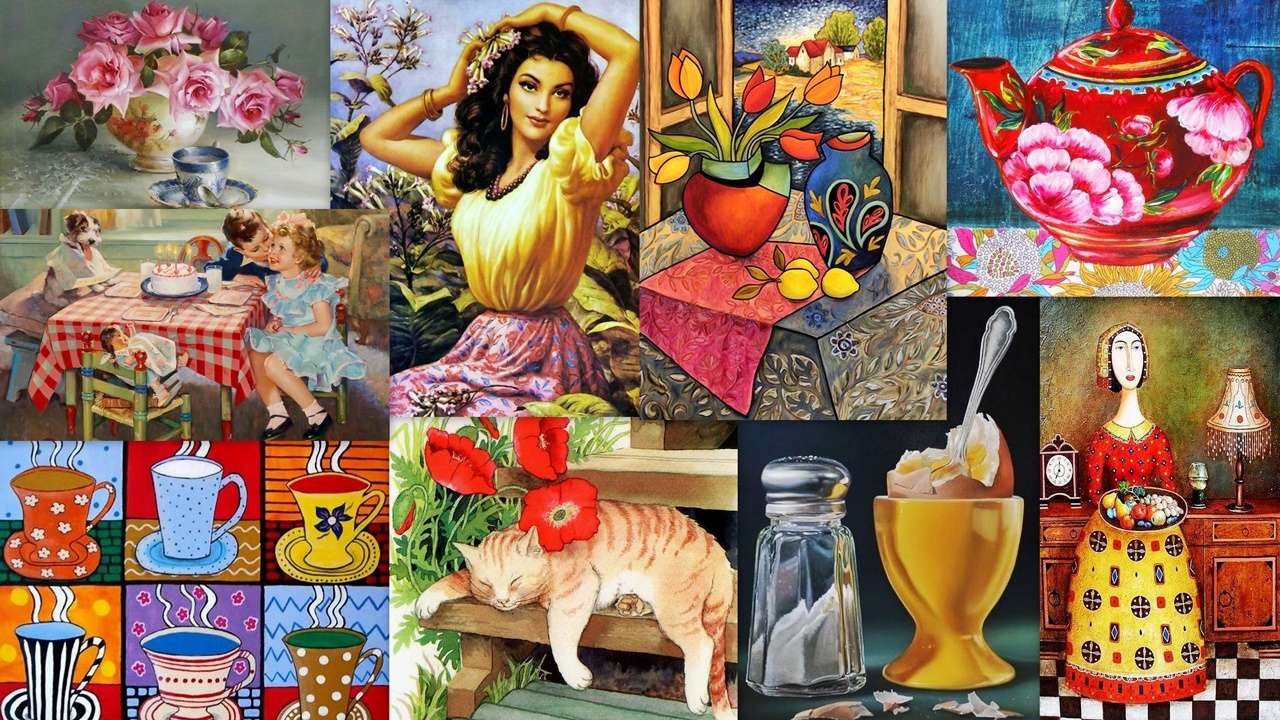 Collage van afbeeldingen online puzzel