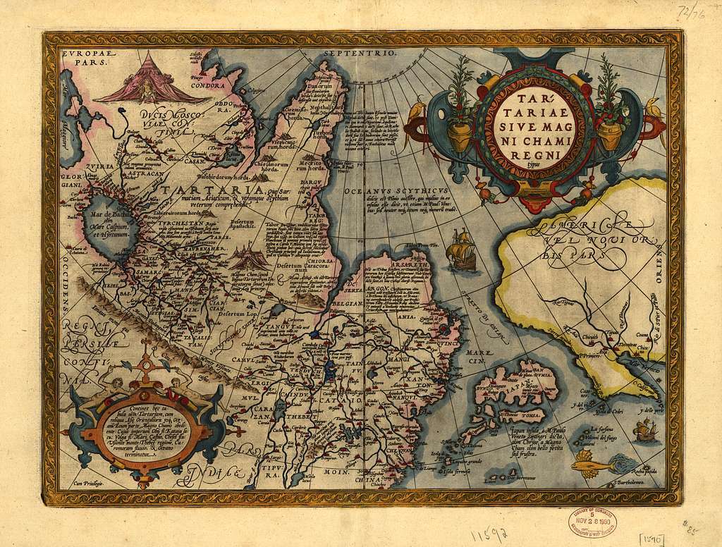 Antike Karte Nordasiens vor 1600 Online-Puzzle vom Foto