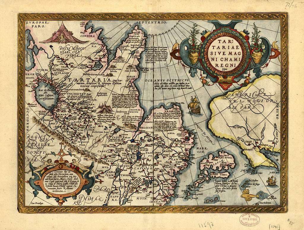 Antica mappa dell'Asia settentrionale puzzle online