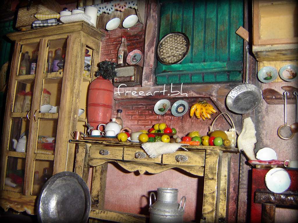 Mining Kitchen puzzle online from photo