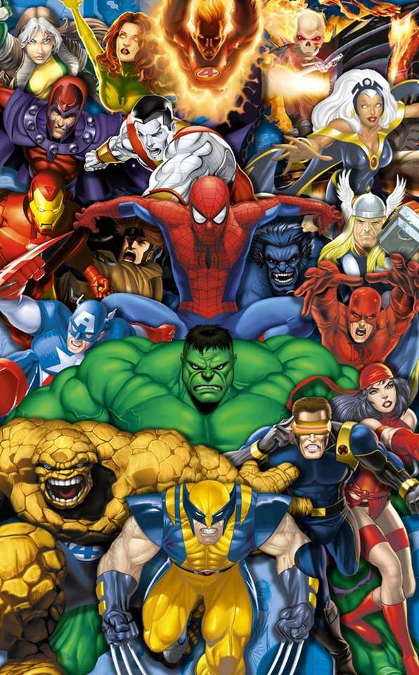 Eroi Marvel puzzle online da foto