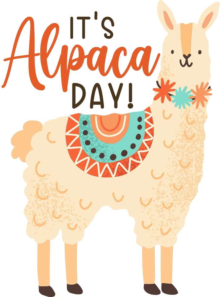 Alpaca Dag puzzel online van foto