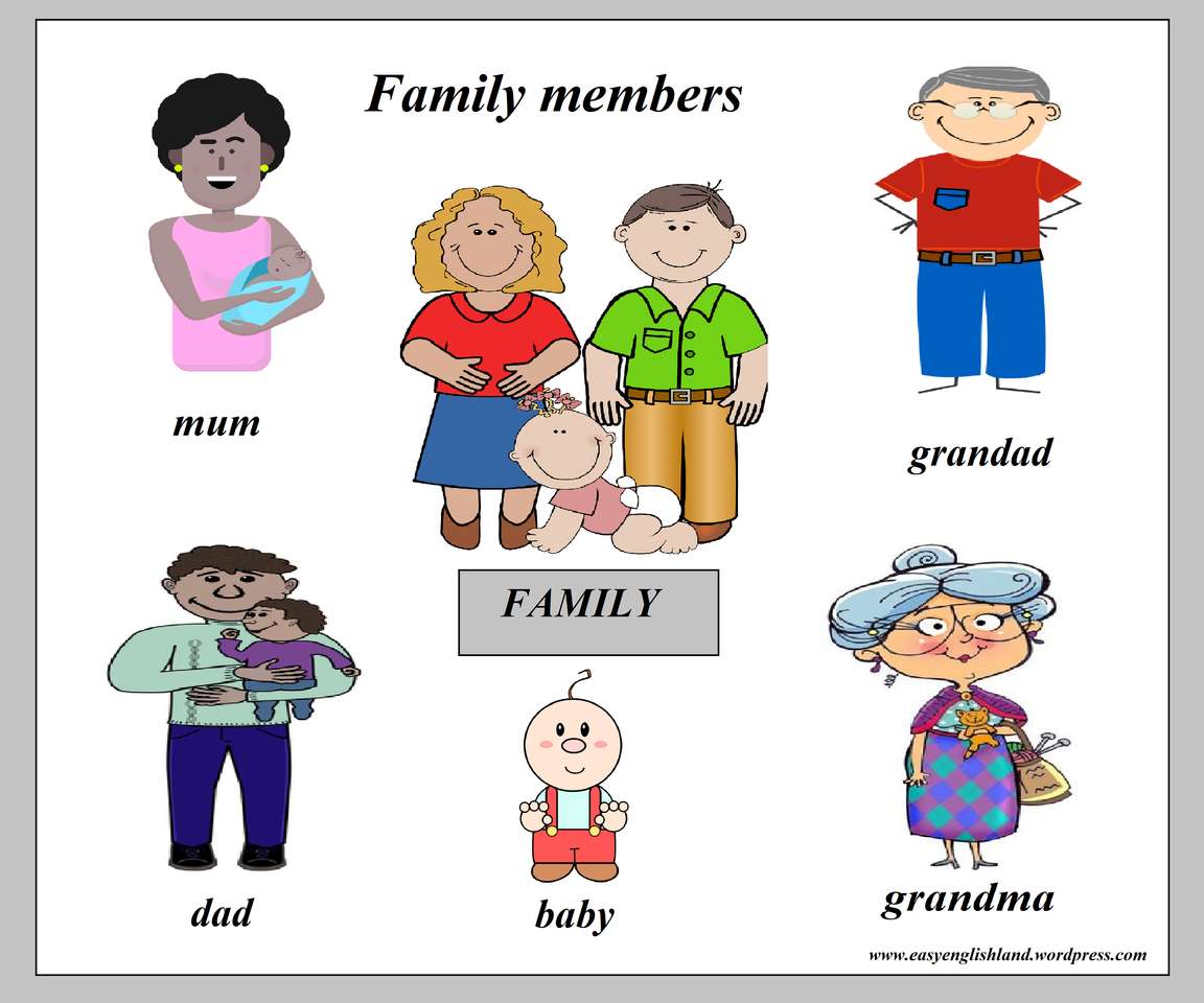 family in English online puzzle