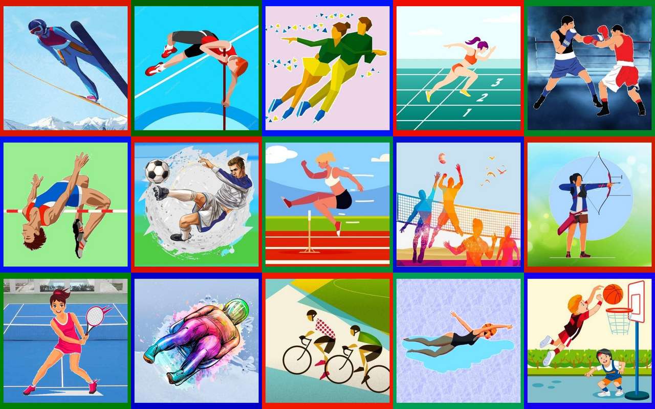 Athletes puzzle online from photo