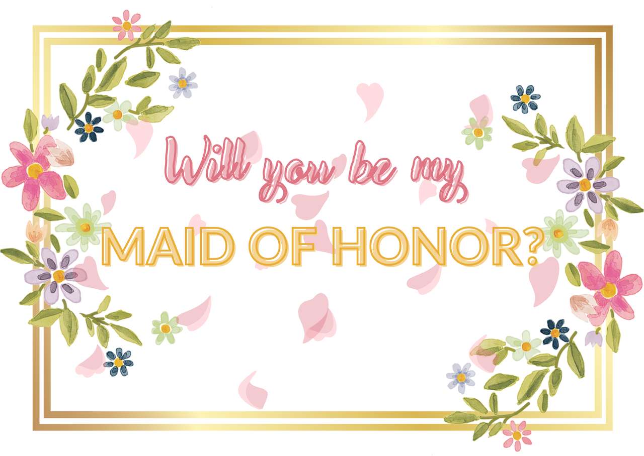 Maid of Honour puzzle online from photo