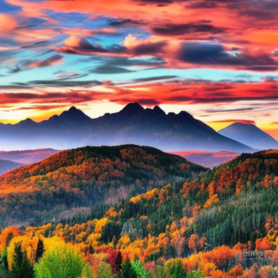 山脈の風景 写真からオンラインパズル