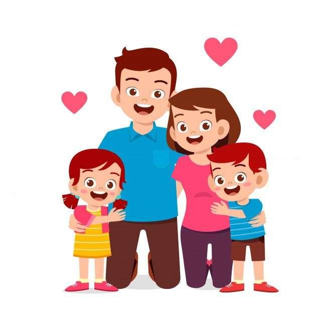 Famille adorable puzzle en ligne
