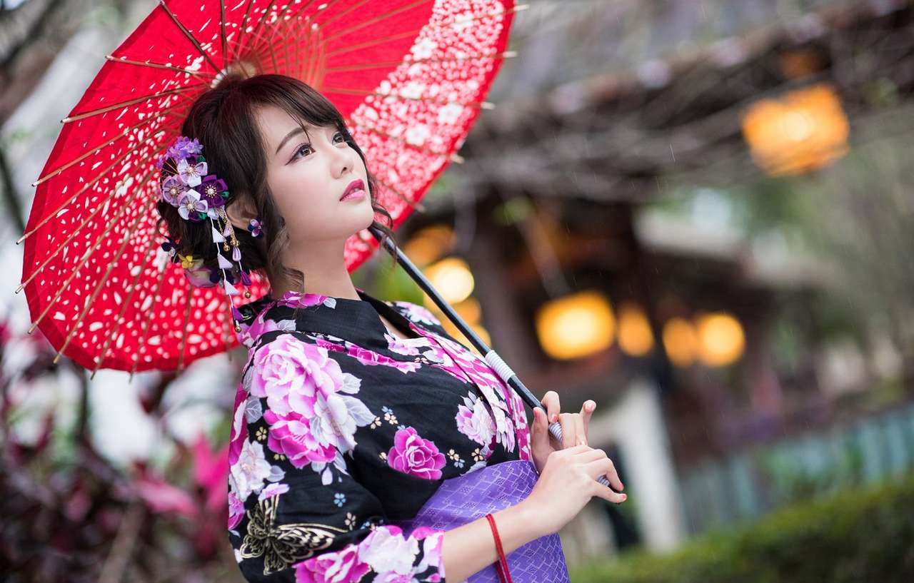 Regenschirm-Kimono Online-Puzzle