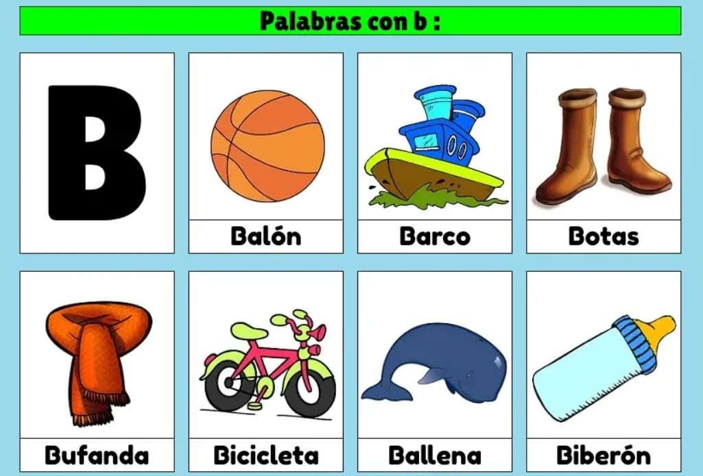 Slova s ​​"B" online puzzle