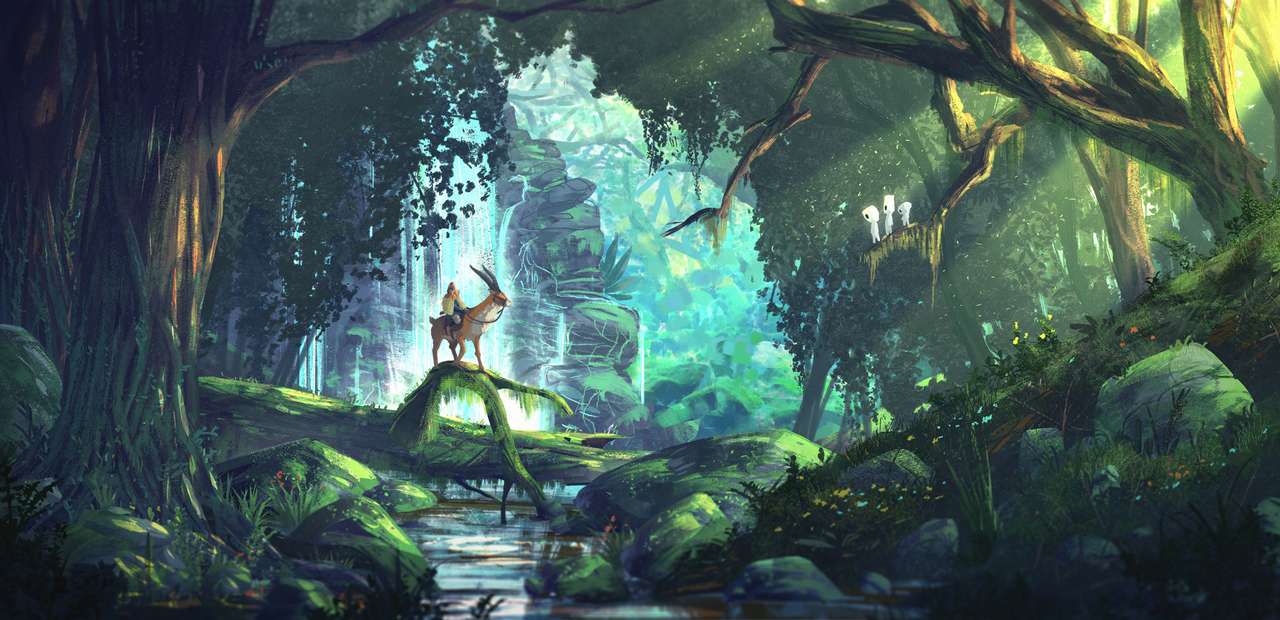 pădurea spiritelor puzzle online