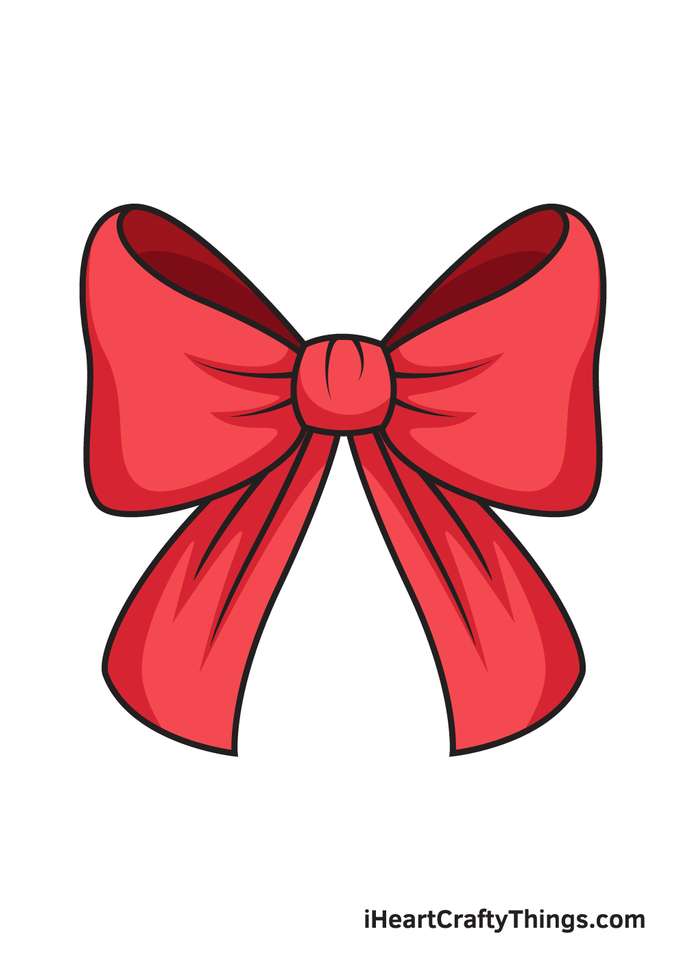 Red ribbon puzzle online from photo