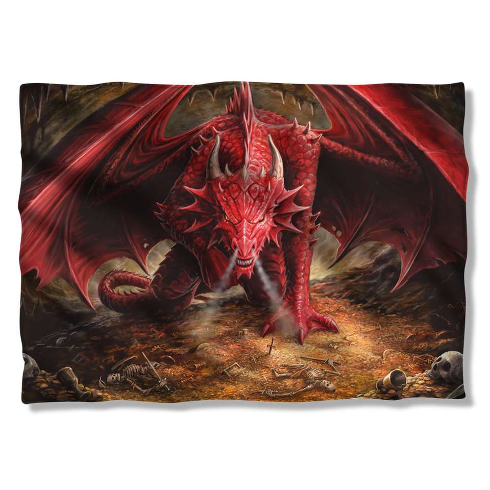 Un dragon rouge en colère puzzle en ligne