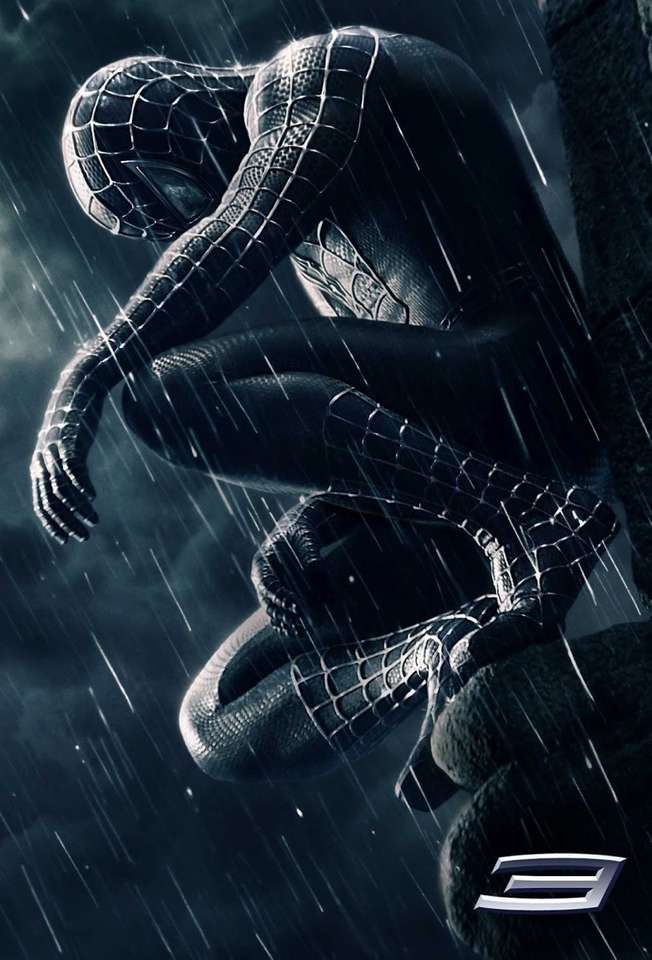 Zwarte Spider-Man puzzel online van foto