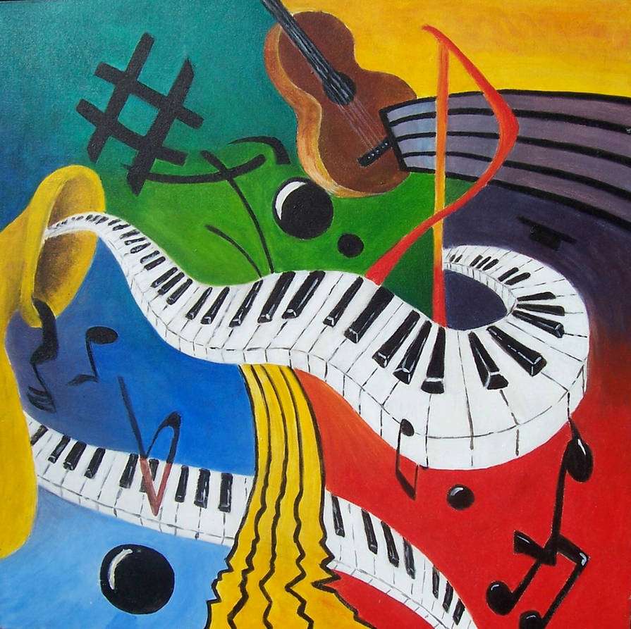 music art puzzle online from photo
