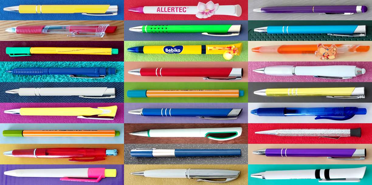 Різнокольорові ручки скласти пазл онлайн з фото