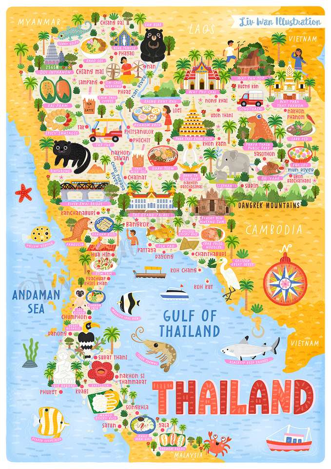 Thailand puzzle online from photo
