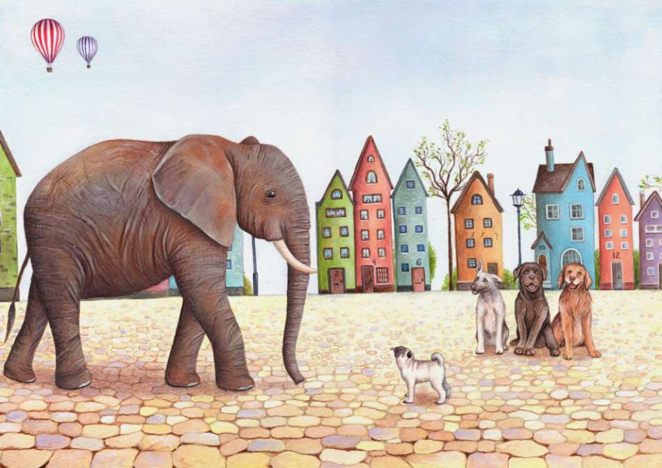 Elephant și Pug puzzle
