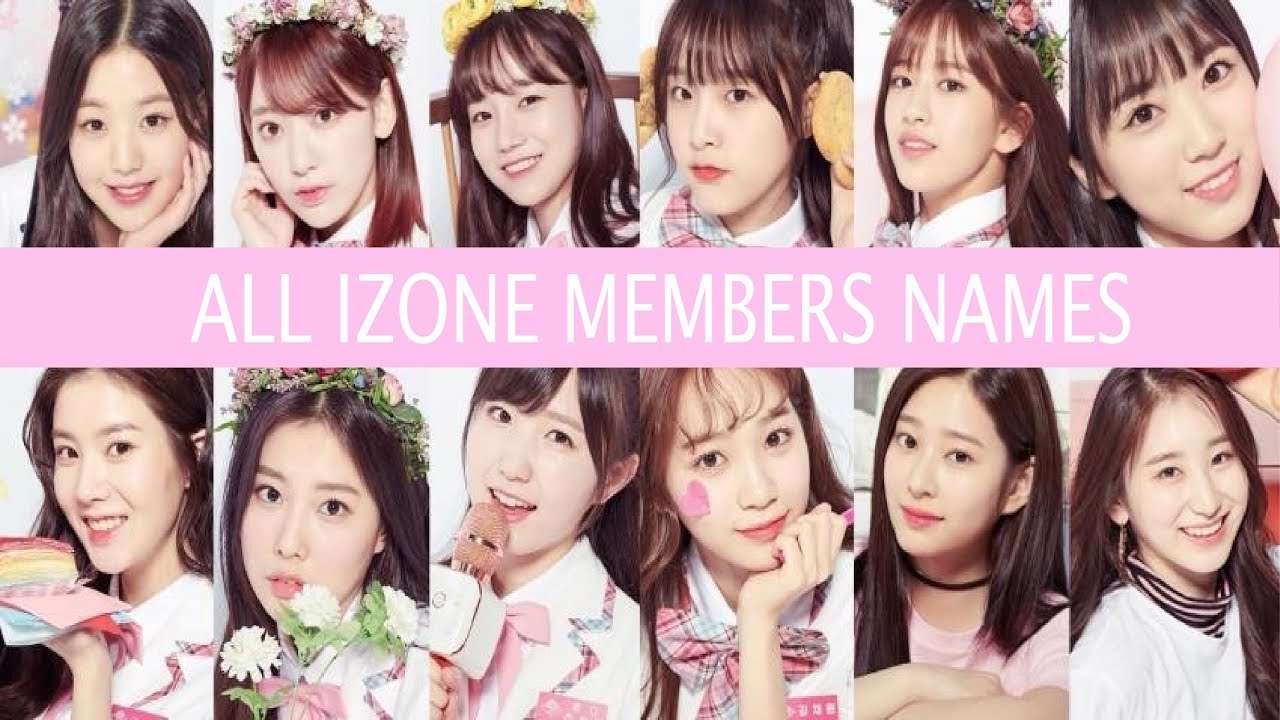 nomes dos membros do izone puzzle online a partir de fotografia