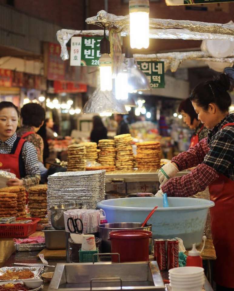 La comida callejera de corea rompecabezas en línea