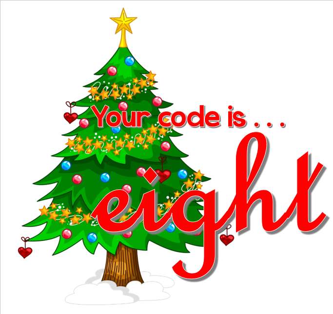 Christmas Escape Room Code puzzle online from photo