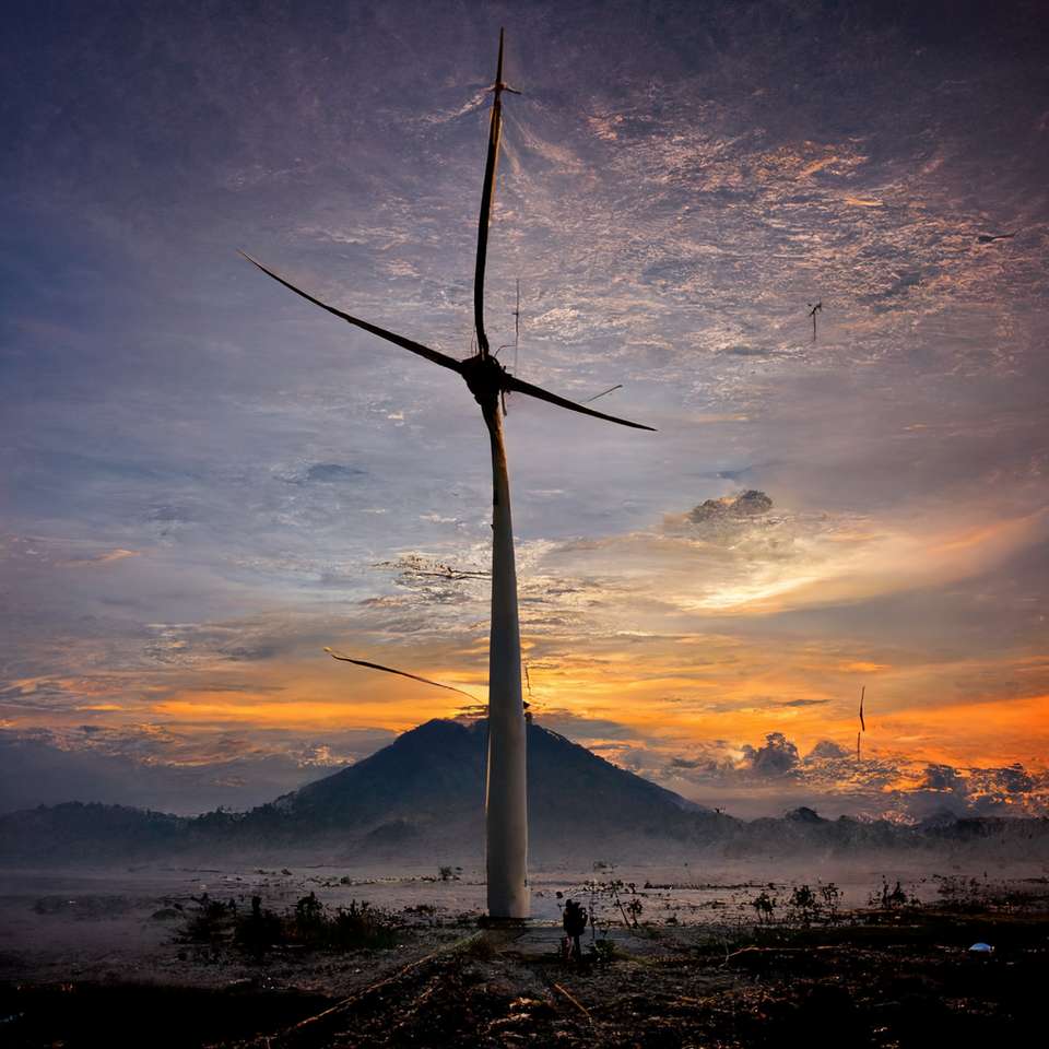 větrná turbína ututu puzzle online z fotografie
