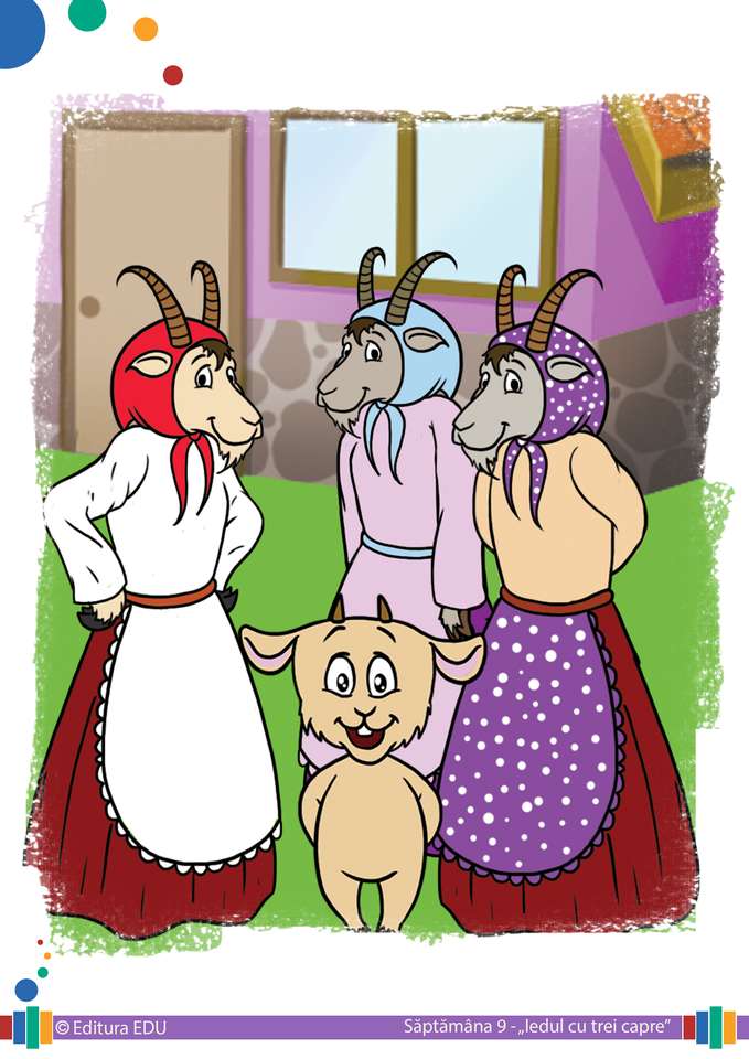 Iedul cu trei capre puzzle online fotóról