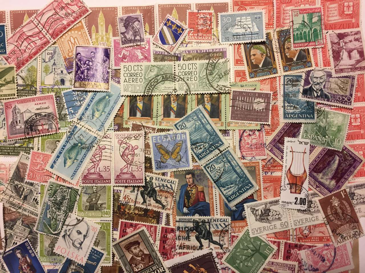 Briefmarken aus den 1960er Jahren Online-Puzzle
