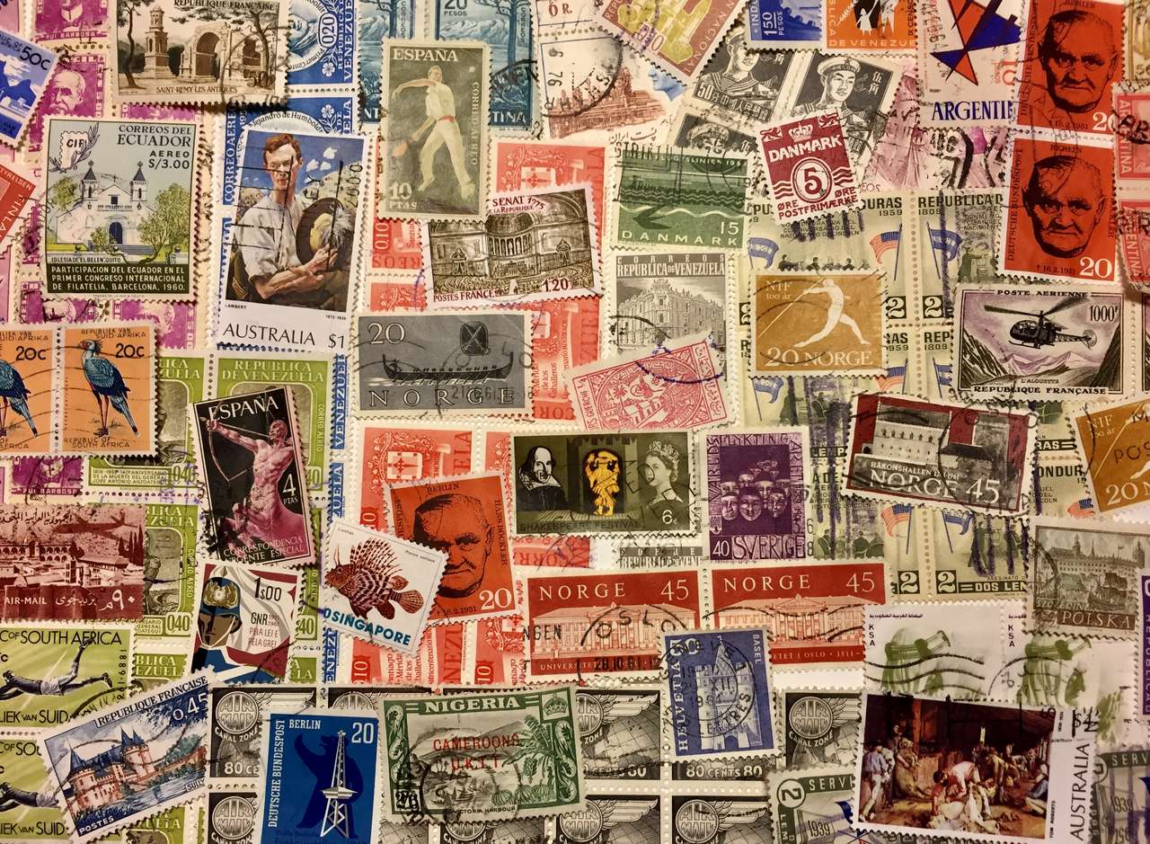 Postzegels 2 uit de jaren 60 puzzel online van foto