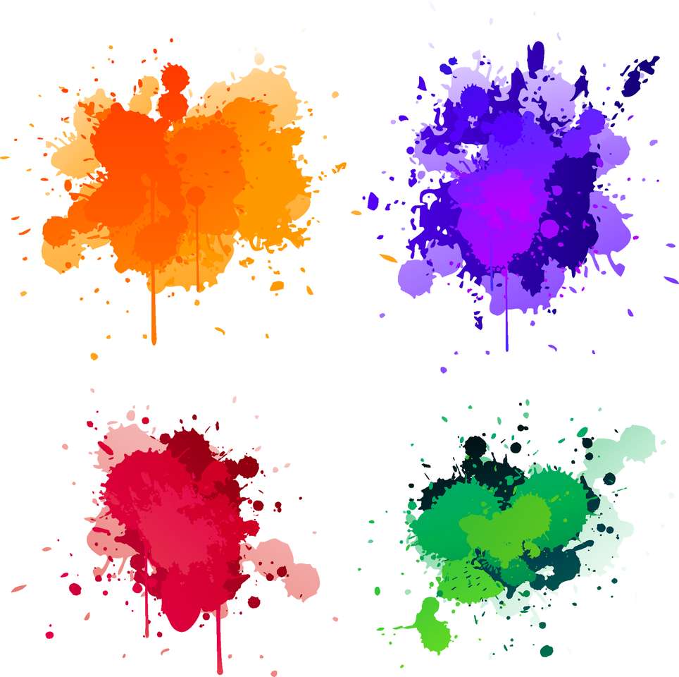 Peindre des gouttes de couleurs puzzle en ligne à partir d'une photo