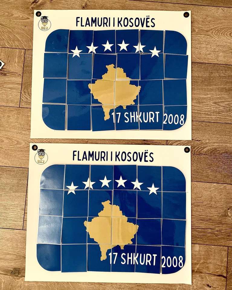 Flamuri i Kosovës Online-Puzzle vom Foto