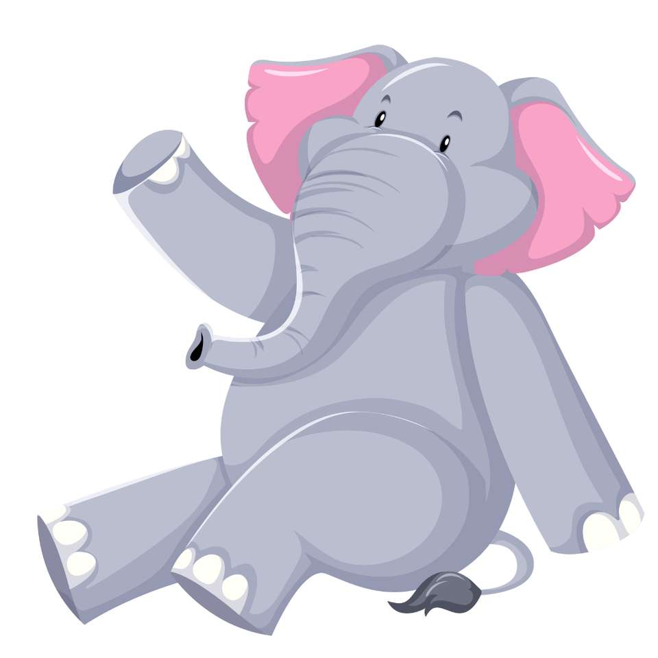 Elephant puzzle online from photo