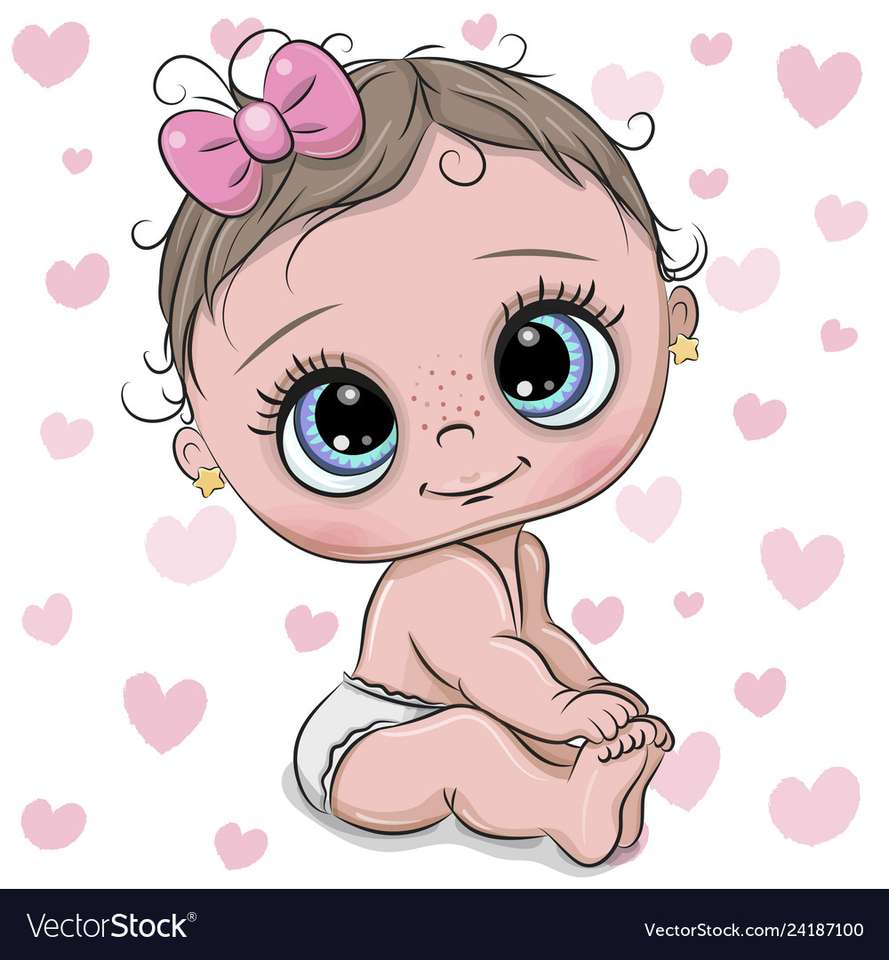 Its a baby girl puzzle online from photo