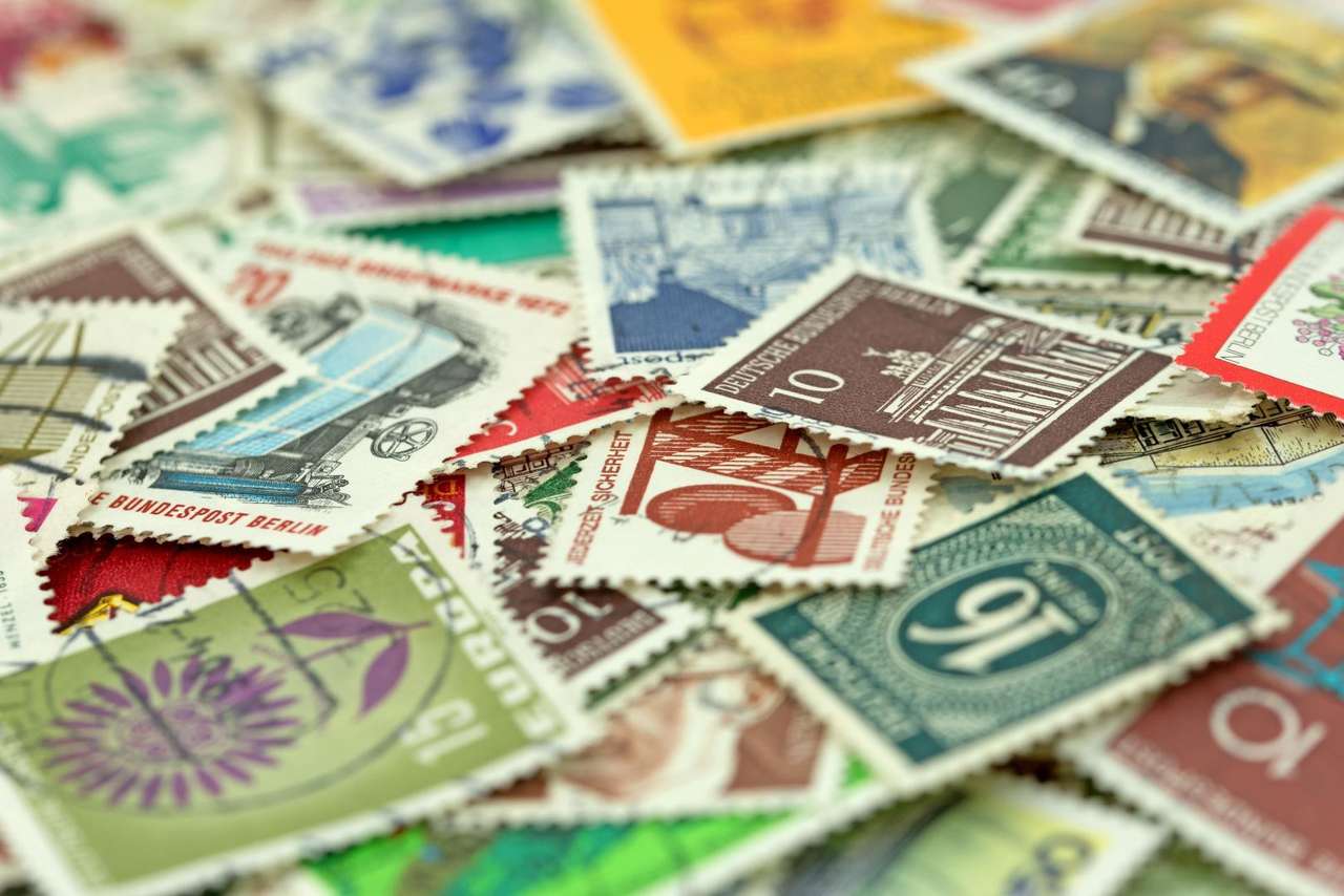 Poštovní známky puzzle online z fotografie