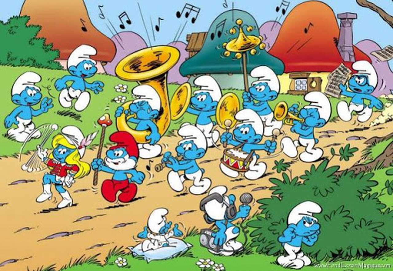 smurf puzzle puzzle online from photo