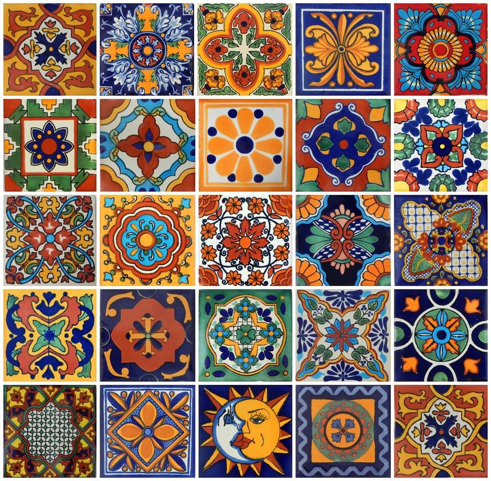 Colourful Tiles puzzle online from photo