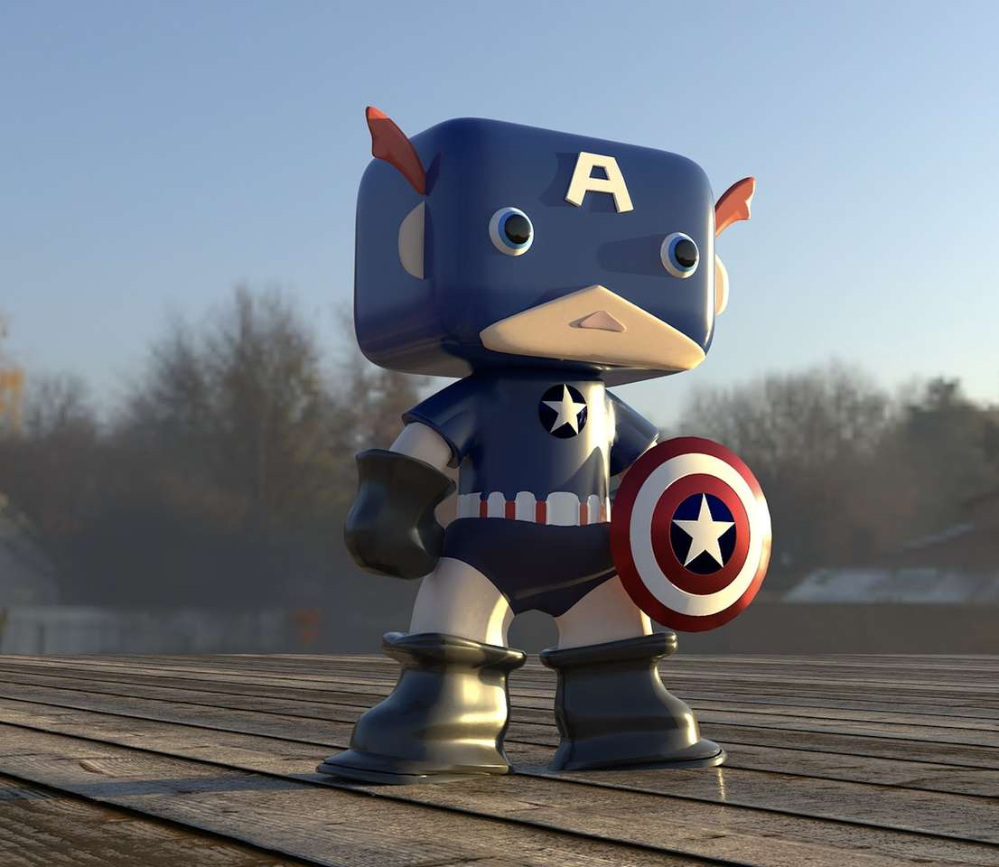 captain america puzzle from photo