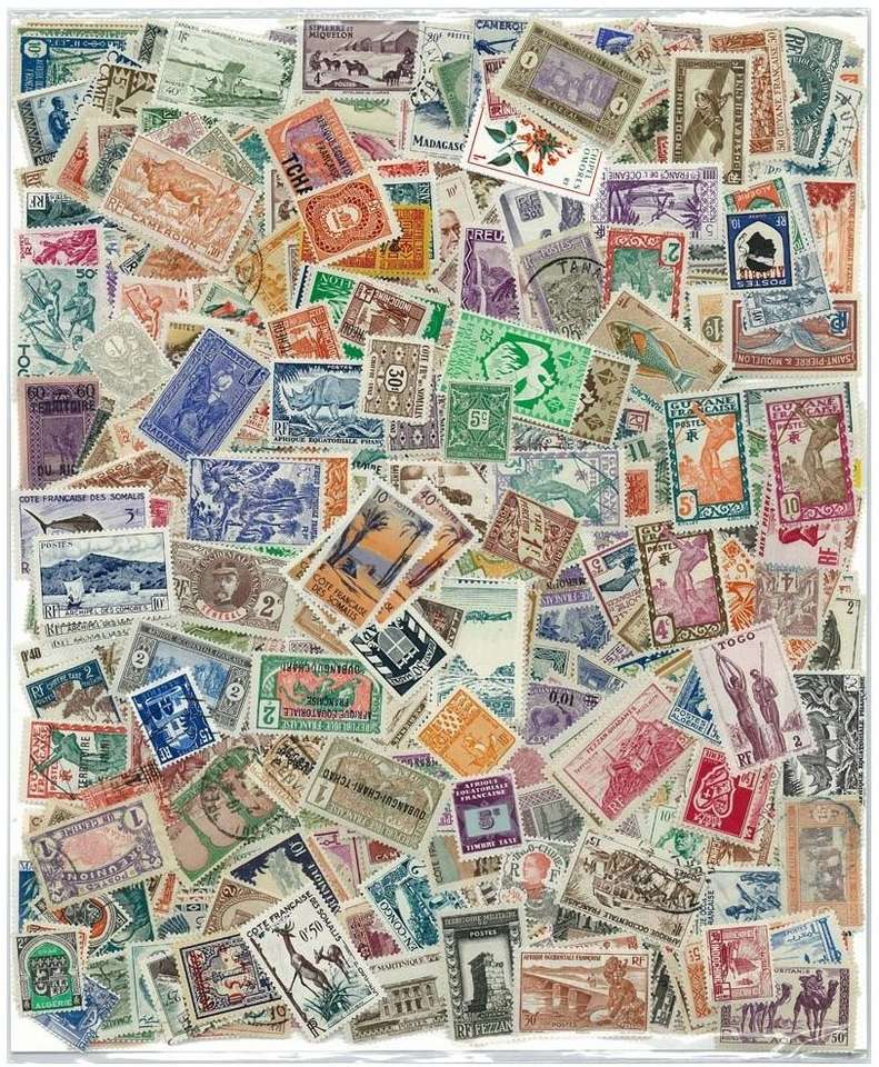 Colombian stamps online puzzle