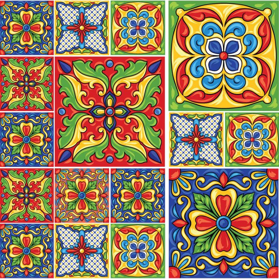 Mexican Talavera Tiles puzzle online from photo