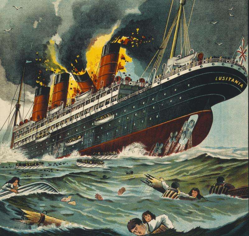 Lusitania potopení puzzle online z fotografie