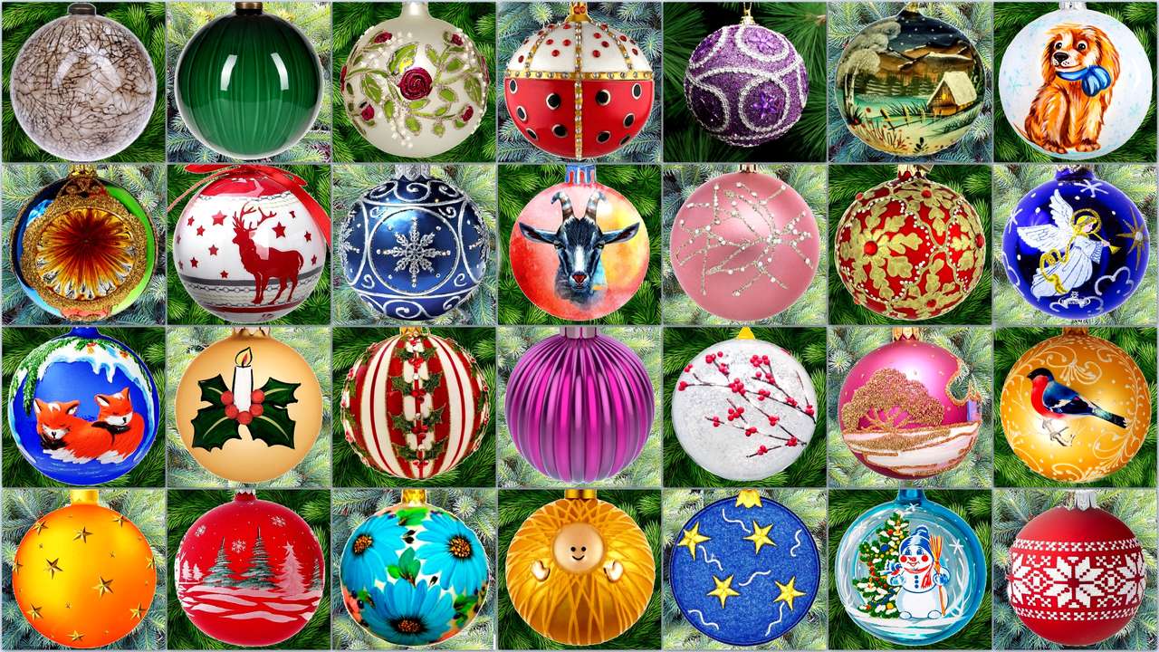 Karácsonyfa buborékok online puzzle