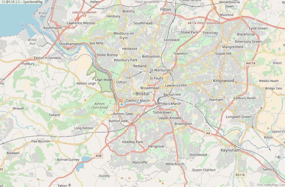 Mapa Bristolu online puzzle