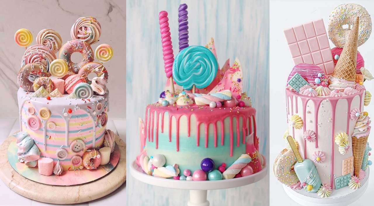 Торти с бонбони онлайн пъзел