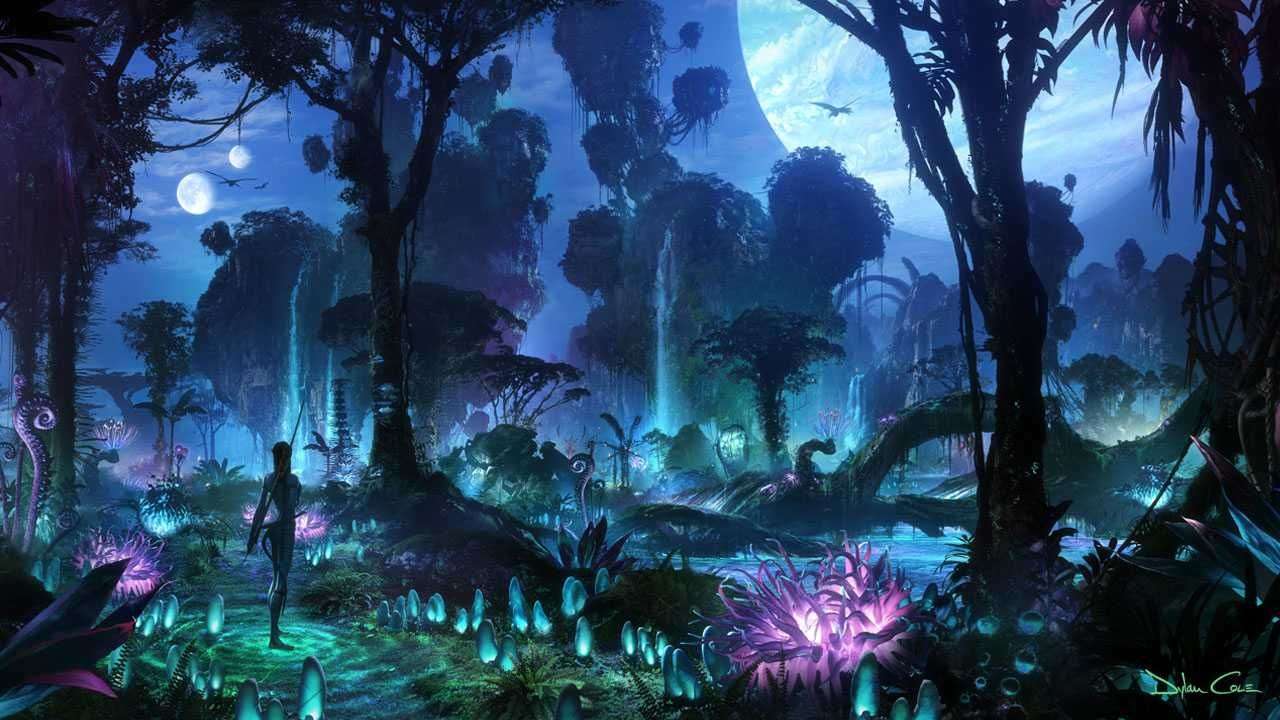 night in the forest of the navi puzzle online from photo