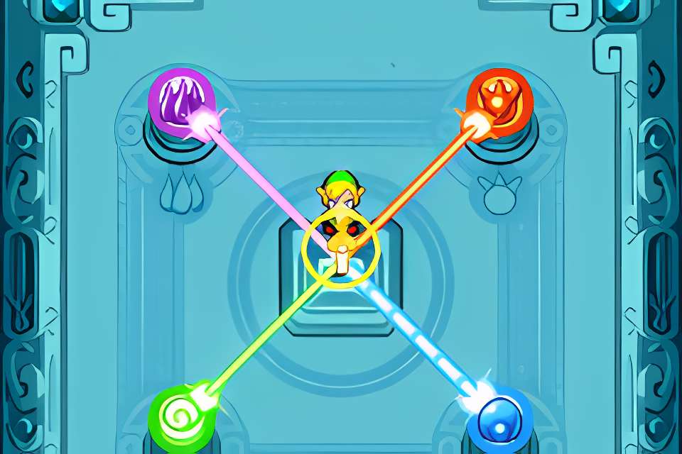 Zelda quatro elementos puzzle online