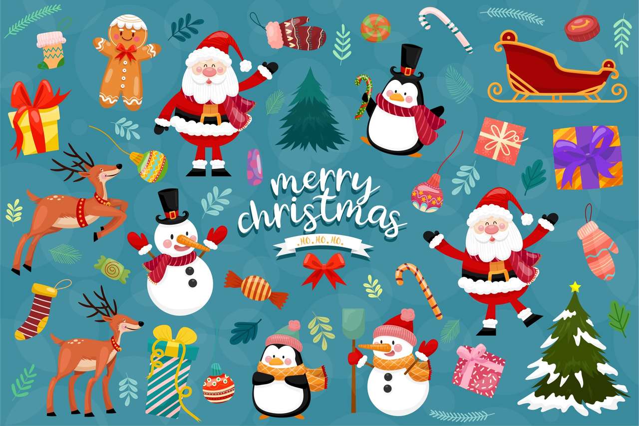 Merry christmas puzzle online from photo