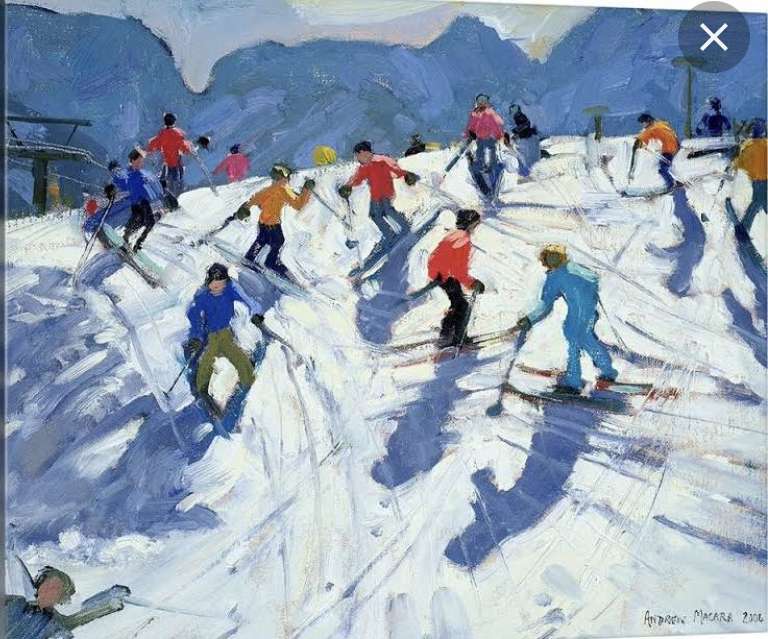 Ski slope puzzle online from photo