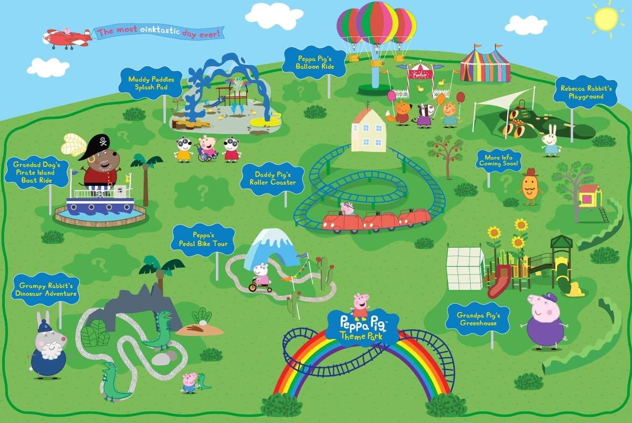 Peppa Pig theme park puzzle online from photo